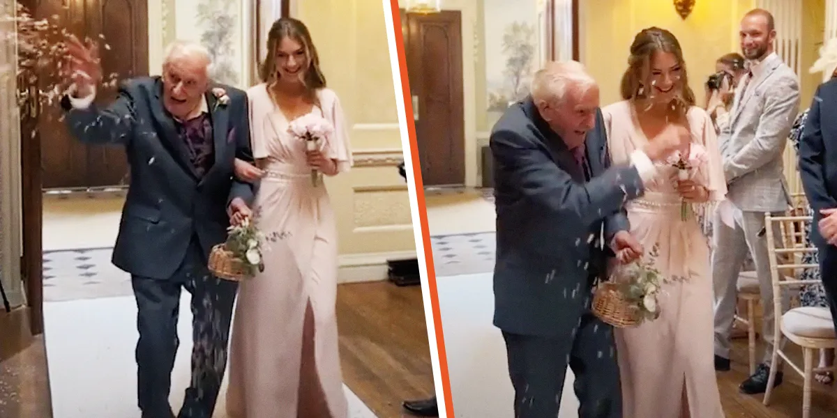 На 95 години и всички му казваха, че няма да проходи: той стана шафер на сватбата на внучката си